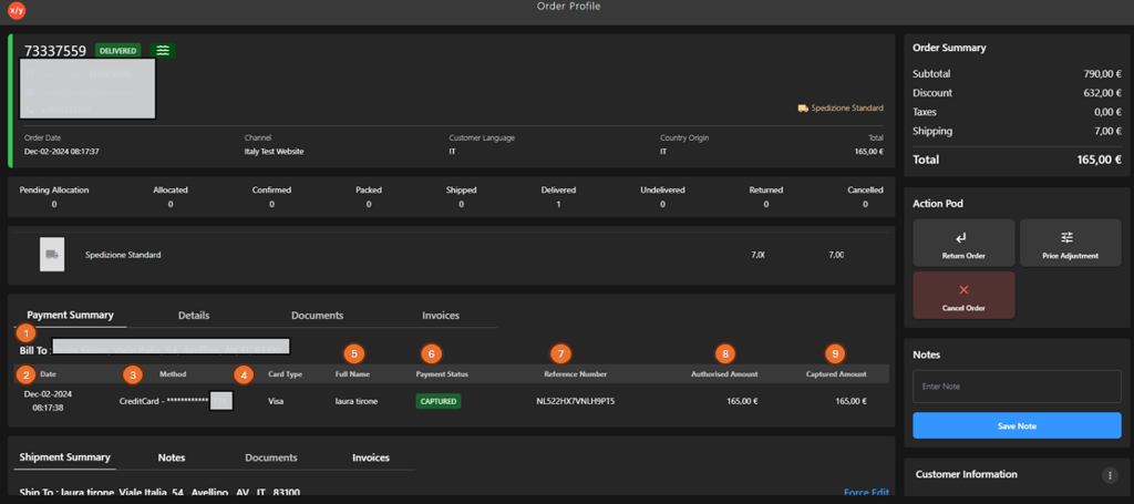 Payment Summary